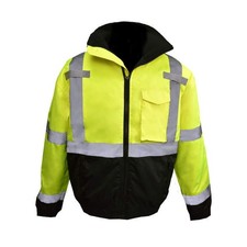 Radians Men's Class 3 High Visibility Weatherproof Bomber Jacket with Quilted Bu