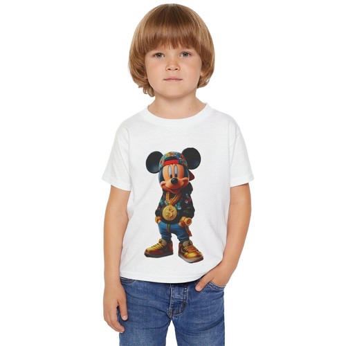 Heavy Cotton™ Toddler T-shirt Funny MIckey Kids Girls Boys Gift Size: 2T-6T - Picture 8 of 29