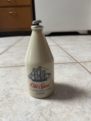 Vintage NOS OLD SPICE Shulton After Shave Lotion  4 3/4 Oz Glass Bottle Star Cap