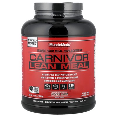 2 X MuscleMeds, Carnivor� Lean Meal, Mocha Latte, 4.3 lbs (1,980 g)