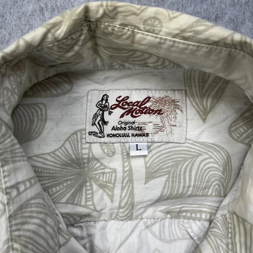 Vintage Local Motion Hawaiian Shirt Mens Large Relaxed Floral Beach Surf - Image 3 of 4