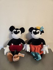 Disney Parks Charlotte Clark's 90th Anniversary Mickey and Minnie Plush Toy Set