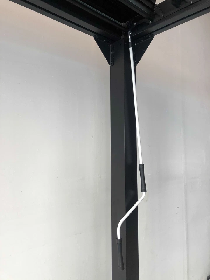 Pavillon Dubai Lamellen Dach Pergola Garten Pavillon 3x3m UV Schutz Beschattung - Bild 3 von 4