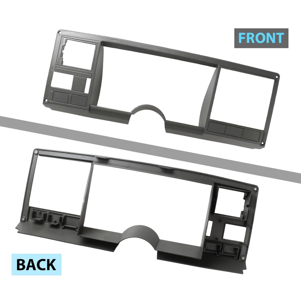 Borde de bisel de tablero de calibre gris para camioneta Chevrolet GMC 88-94 C/K Stock en EE. UU. Foto 2 de 4