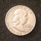 Franklin Half Dollar Silver 1962 Philadelphia 50C Circulated