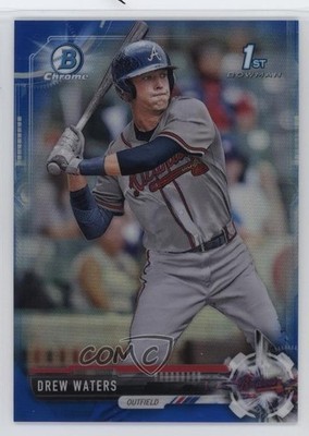 2017 Bowman Draft Chrome Blue Refractor 121/150 Drew Waters #BDC-90 1t0h