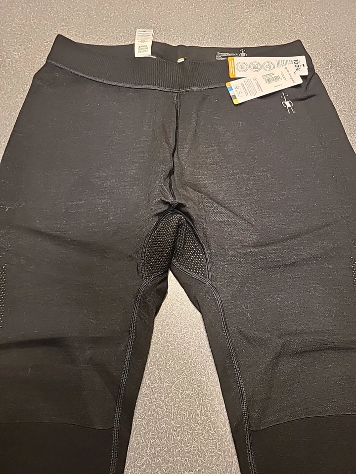 Pantalones Smartwool Para Hombre Intraknit Térmicos Merino Capa Base (Negro-Blanco) 2XL Foto 4 de 4