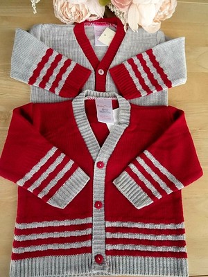 baby boy red cardigan