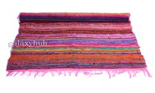 4X6 Ft Floor Rug Pink Multi Chindi Carpet Room Decor 3X5 Feet Cotton Chindi Rugs