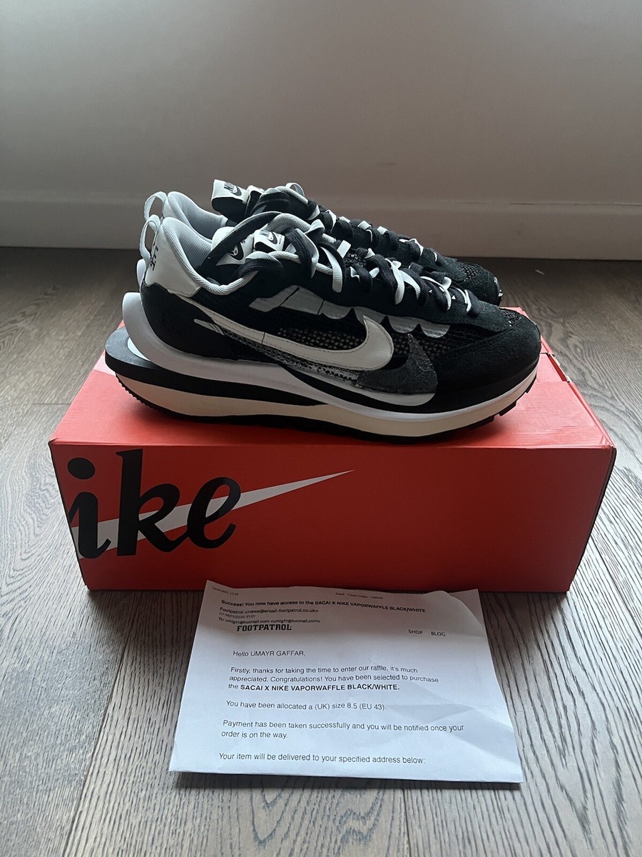 Nike x Sacai VaporWaffle Black White EU43 UK