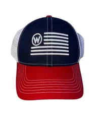 USA American Patriotic Flag Flexfit 6511 Men's Trucker Mesh Back Fitted Cap
