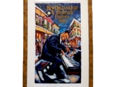 Jazz Fest Michalopoulos Poster - Fats Domino - Signed Numbered