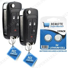 2 Replacement for Chevy 2012-2016 Sonic GMC 2010-2016 Terrain Remote Car Key Fob