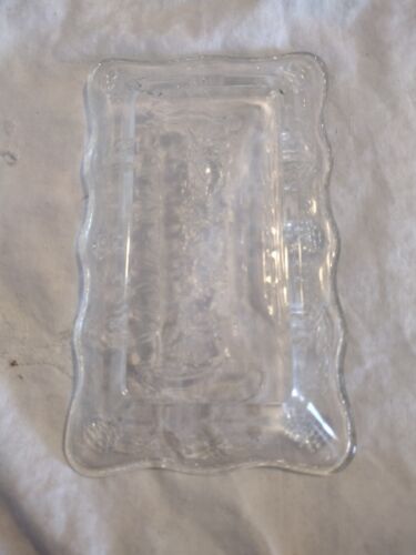 Vintage Tiara CLEAR THE LAST SUPPER Butter Dish Indiana Glass - Picture 3 of 4