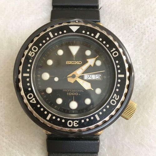 Seiko Professional Diver 7C46-7008 Data Quarzo Orologio da Uomo Autentico  Lavoro | eBay