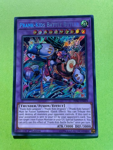 Battle Butler Yugioh Prank-Kids Battle Butler HISU EN019 Secret Rare 1st ED | eBay ...
