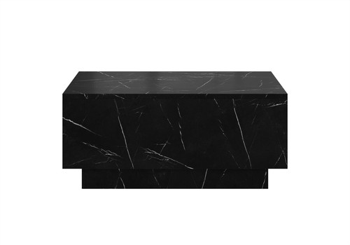 Black Marble Coffee Table Black Marble Effect Lift Top 90 x 60 cm - Picture 4 of 6