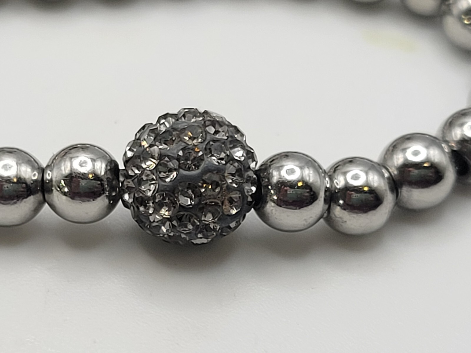 Designer Signed Rustic Cuff  Silver Tone Beaded S… - image 4