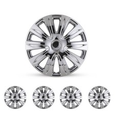 4pack Of 15 Chrome Silver Wheel Covers Snap On Hub Caps For R15 Tiresteel Rim