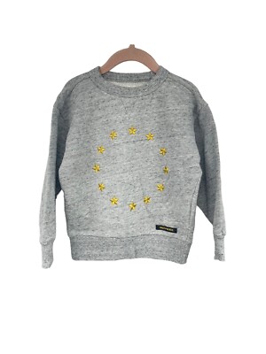 Finger In The Nose Sweatshirt Kids Size 4/5 Years Medium Crew Neck Gray Pullover