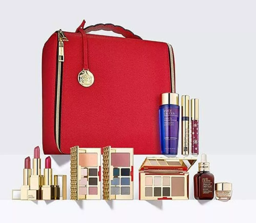Estee lauder red bag gift set sale