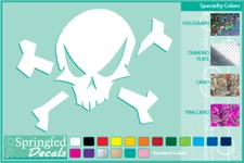 SKULL and CROSSBONES cut vinyl decal #3 Car Truck Window Pirate Flag Sticker