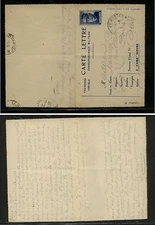 France   postal   letter  card    1915        APL0724