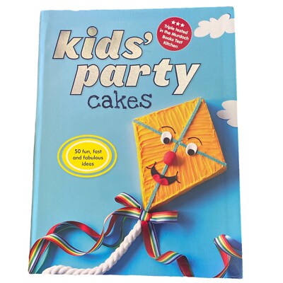 Kids Party Cakes Cookbook + Stencils Softcover 50 Children's Cake Baking Sweets