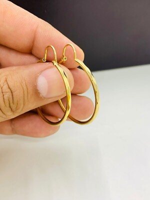 14K Echt Gold gefüllt Diamantschliff Runde Endlose Creolen 1,5x1,3'' für Damen