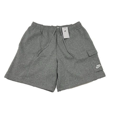 Nike Sportswear Shorts Men 2XL Gray Fleece Club Cargo Sweat NWT Standard Fit 9”