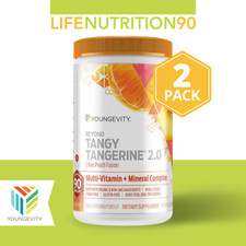Youngevity Beyond Tangy Tangerine 2.0 Citrus Peach Fusion - 2 pack