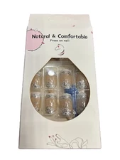 New Natural & Comfortable Acrylic Nails Shiny Do It Yourself Press On