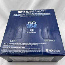 Exam Glove TidiShield® Large NonSterile Latex Extended Cuff Length Chemo Tested