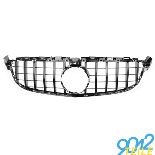 for Mercedes GT LOOK grill W205 S205 C63 AMG CAMERA GLOSS BLACK