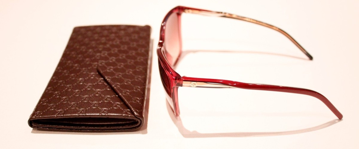 GUCCI Italy BURGUNDY Sunglasses GG 3640/S Gucci Oversized Burgundy Sunglasses – Two Skirts main image 4