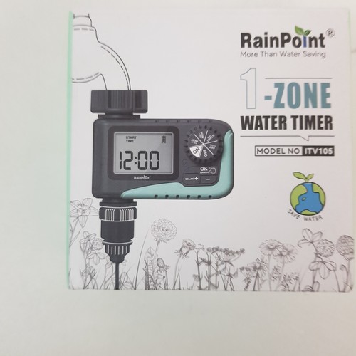 RAINPOINT Irrigatore Timer con Girevole in Ottone, Acqua per Tubo Giardino 1 Uscita - Foto 9 di 22