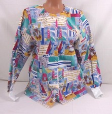 Cherokee Sand Bear Lab Coat/Scrub Top Size Small U350PR 727T