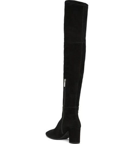 $895 - Stivali neri AQUATALIA Barbera OTK in pelle scamosciata elastica resistenti alle intemperie taglia 9 - Foto 4 di 5