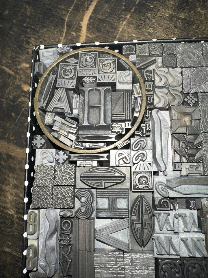 Printing Blocks “ Lead Ornamental Borders Dingbats” Variety Beautiful! #C1 - Image 2 of 4