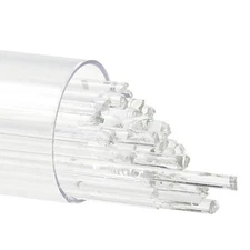 Bullseye 2MM Clear Glass Stringers 90 COE