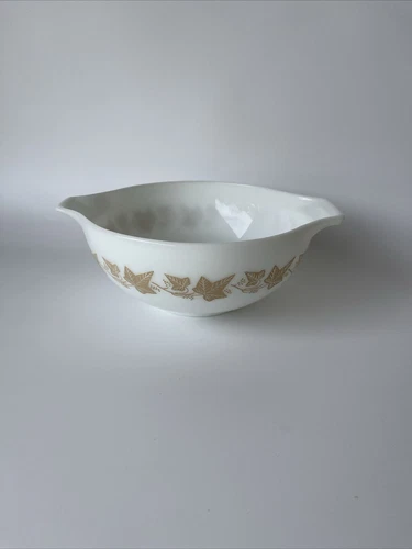Vintage Pyrex 1 Mixing Nesting Bowl 443 2 1/2 Quart Sandalwood Ivy Leaves