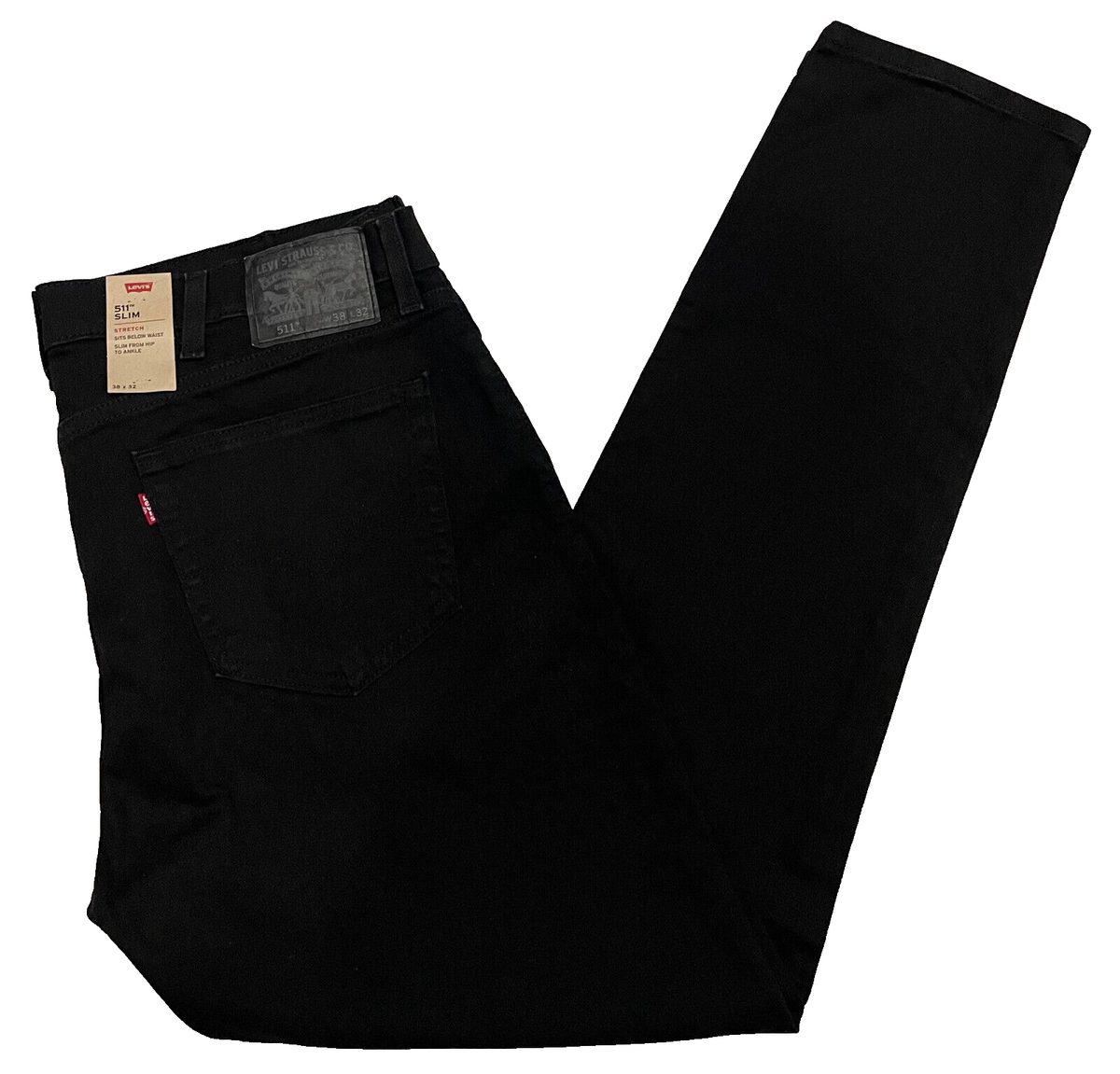M Levis 511 Slim Stretch Mens Jeans W38L32 Levi 38X32 #5264 Black | eBay