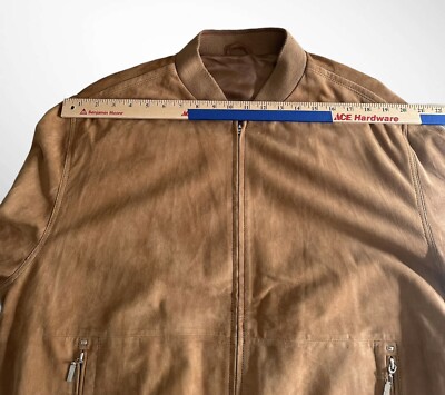 BALMAIN ブラウン レザー ジャケット 11 Men's Balmain Brown Suede Leather Jacket Size IT 56 US XL