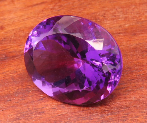 Rare Vintage Gem Amethyst Brazil Fine Natural Oval Cut 34.5 CT. 23 x 20 mm #803 - 第 3/7 張圖片
