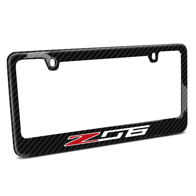 Chevrolet Corvette C7 Z06 Real 3K Black Carbon Fiber License Plate Frame