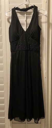 VTG Citi Clothing Sleeveless V-Neck Women's Cocktail Party Dress Black Size 16