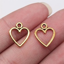 100pcs 14x12mm Alloy Charm Love Heart Pendant for DIY Jewelry EF5190