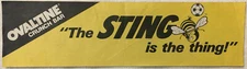 CHICAGO STING NASL "The STING is the thing!" BUMPER STICKER, OVALTINE CRUNCH BAR