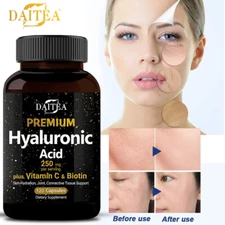Hyaluronic Acid 30 to 120 Capsules for Healthy Hair, Skin and Nails