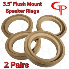 3.5" inch Flush Mount Speaker Rings MDF GP Car Audio Mounting Spacer ring 2 PAIR